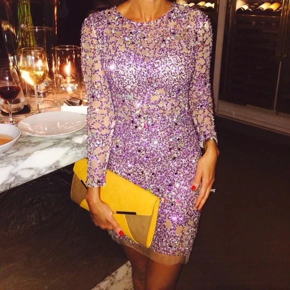 Jovani Dresses | Sexy See Through Sequin Dress | Color: Purple | Size: 2 | Dianeletianale's Closet